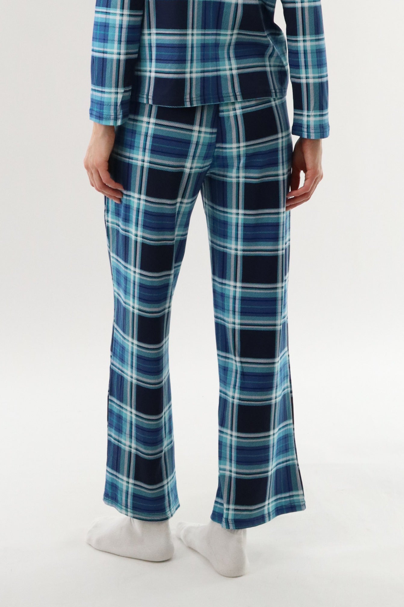Canada Weather Gear Wide Leg Plaid Pajama Pants - Blue - Womens Pajamas - Fairweather