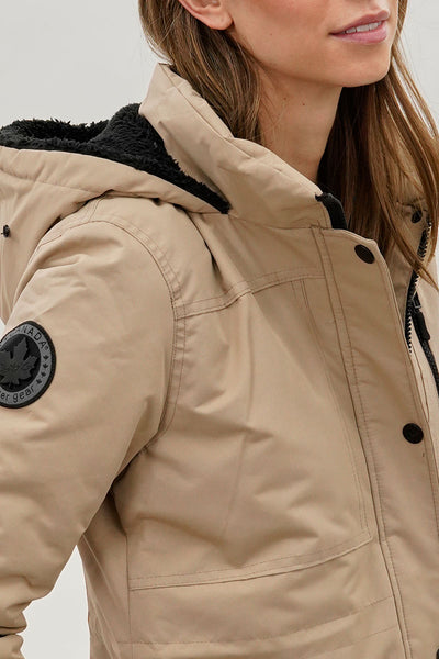 Parka doublée en fausse fourrure Canada Weather Gear – Beige