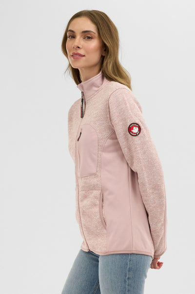 Canada Weather Gear Fleece Zip Up Lightweight Jacket - Pink - Womens Lightweight Jackets - Fairweather