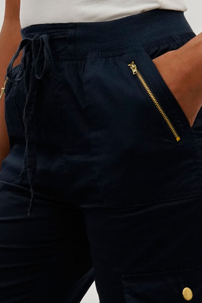 International INC Company Drawstring Cargo Capris - Navy - Womens Shorts & Capris - Fairweather