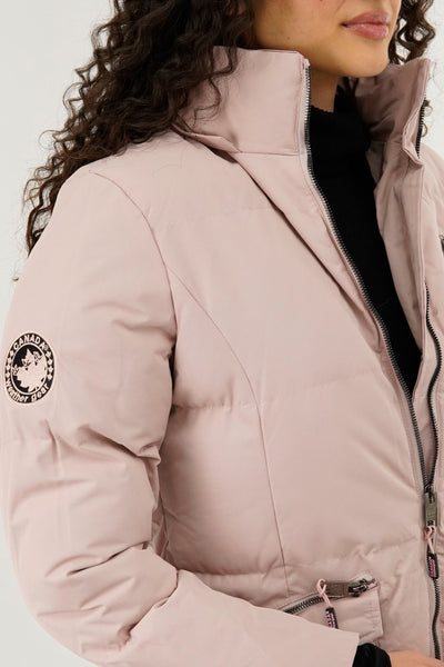 Canada Weather Gear Faux Fur Lined Hood Parka Jacket - Blush - Womens Parka Jackets - Fairweather