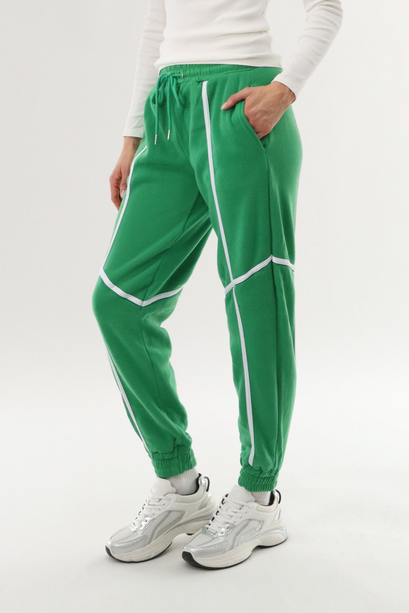 New Look Fleece Joggers - Green - Womens Joggers & Sweatpants - Fairweather