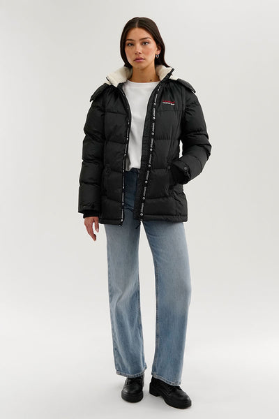 Canada Weather Gear Zip Off Sleeve Parka Jacket - Black - Womens Parka Jackets - Fairweather