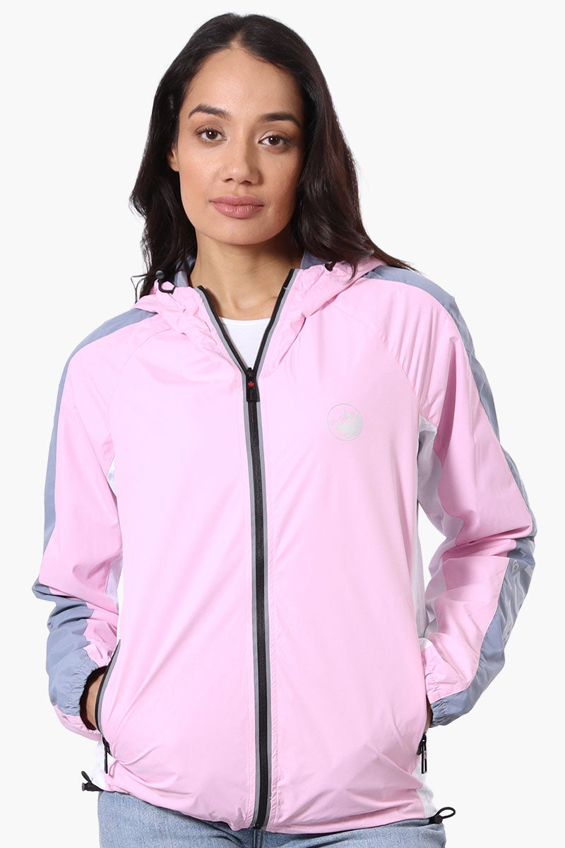 Canada Weather Gear Logo Print Sleeve Ripstop Lightweight Jacket - Pink - Womens Lightweight Jackets - Fairweather