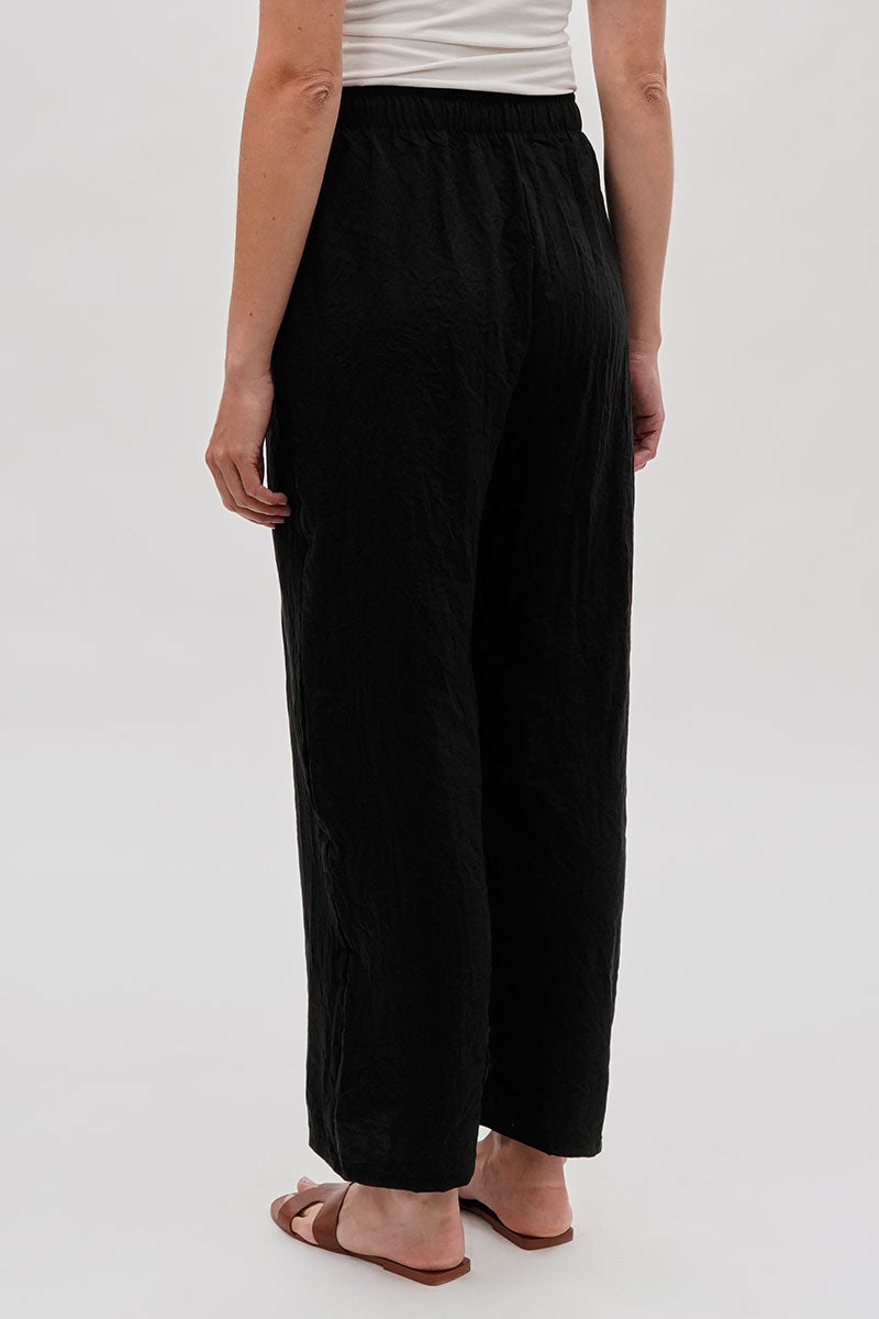 Runaway Bay Wide Leg Tie Waist Pants - Black - Womens Pants - Fairweather