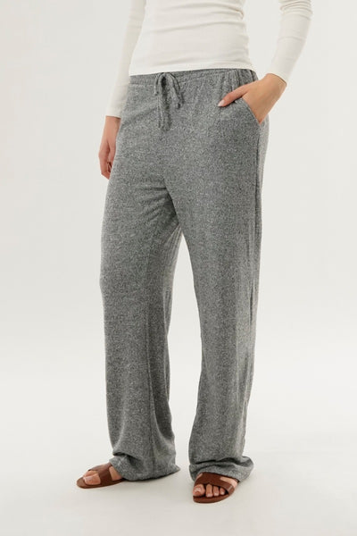 International INC Company Wide Leg Knit Sweatpants - Grey - Womens Joggers & Sweatpants - Fairweather