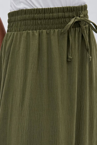 Stylexchange Vintage Tiered Cinched Skirt - Olive - Womens Skirts - Fairweather
