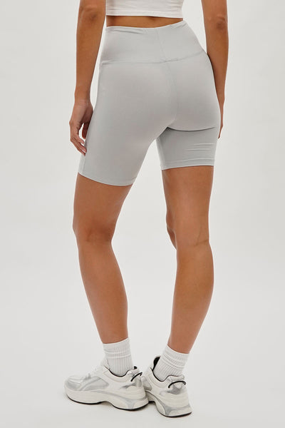 Mikk High-Waisted Biker Shorts - Stone - Womens Shorts & Capris - Fairweather
