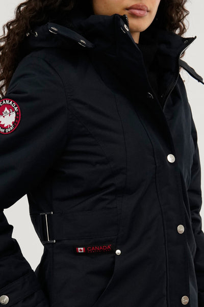 Canada Weather Gear Sherpa Lined Parka Jacket - Navy