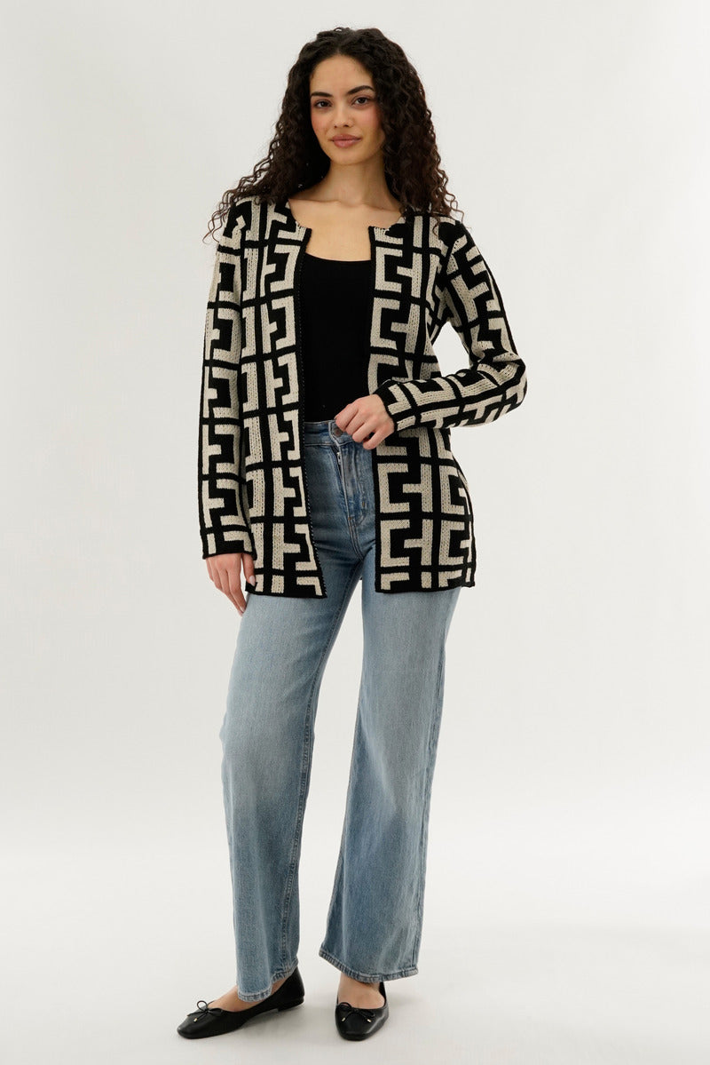 Beechers Brook Long Sleeve Knit Open Cardigan - Beige - Womens Cardigans - Fairweather