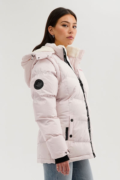 Canada Weather Gear Zip Off Sleeve Parka Jacket - Blush - Womens Parka Jackets - Fairweather