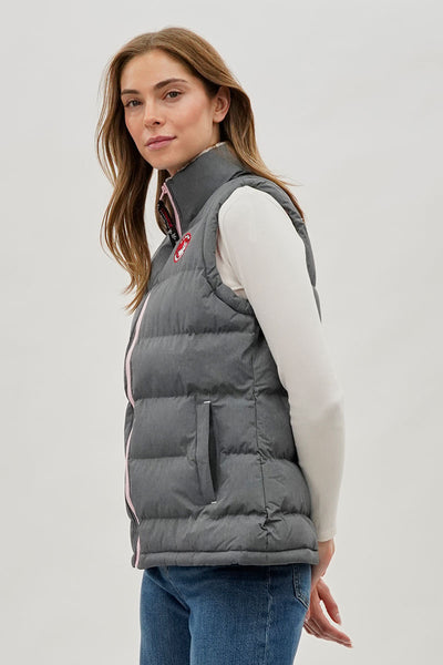 Gilet matelassé Canada Weather Gear à col doublé polaire – Gris