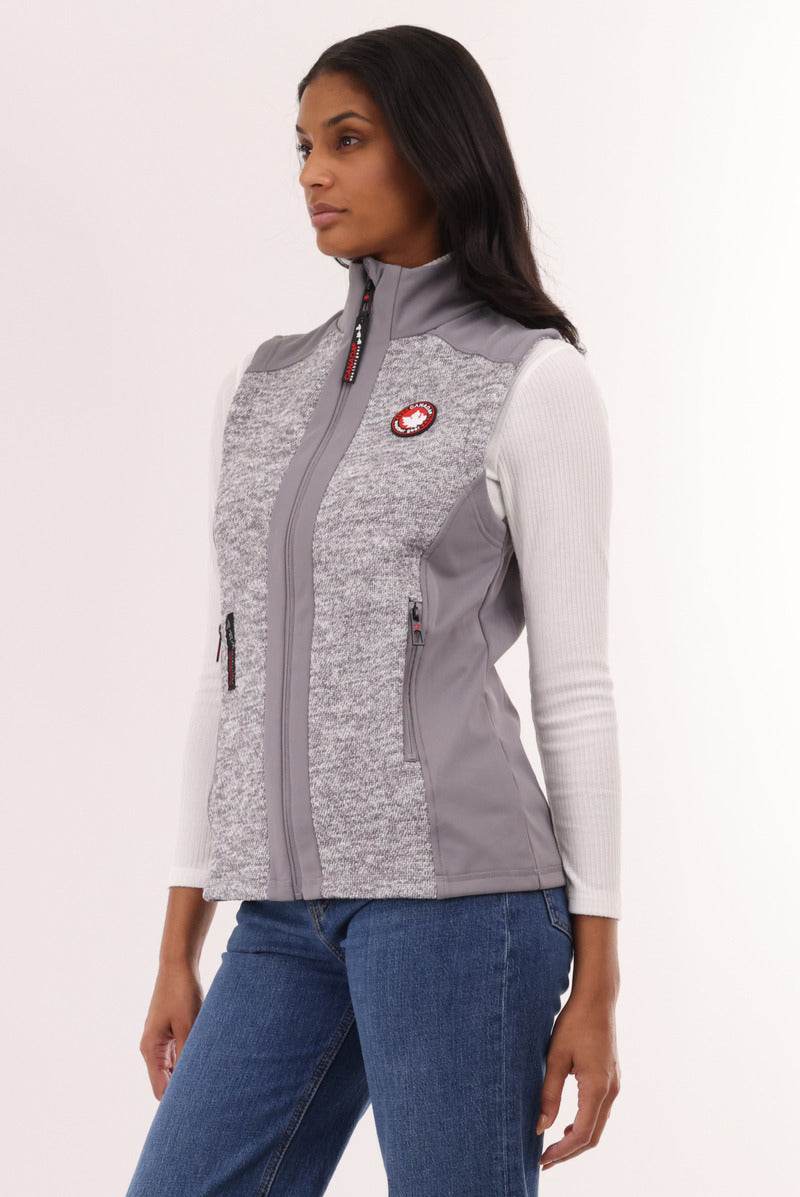 Canada Weather Gear Fleece Zip Up Vest - Grey