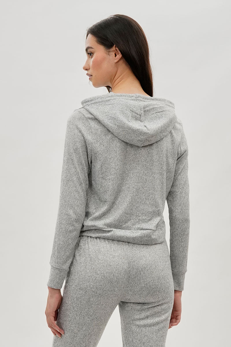 Fahrenheit Cropped Pullover Hoodie - Grey - Womens Hoodies & Sweatshirts - Fairweather