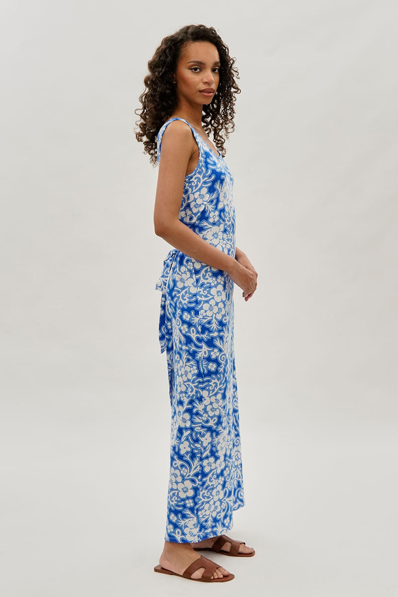International INC Company Floral Print Maxi Dress - Blue - Womens Maxi Dresses - Fairweather