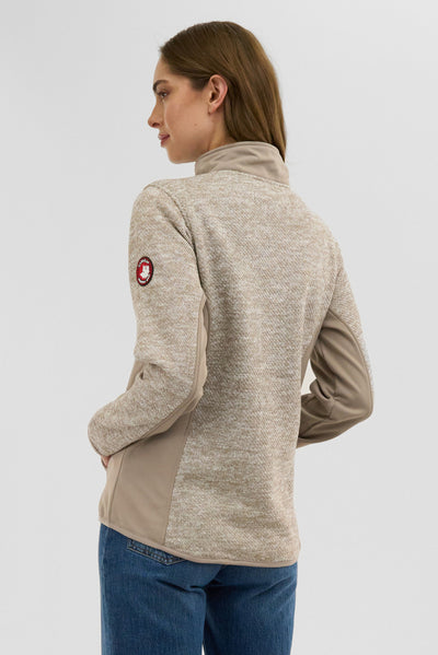 Canada Weather Gear Fleece Zip Up Lightweight Jacket - Cream - Womens Lightweight Jackets - Fairweather