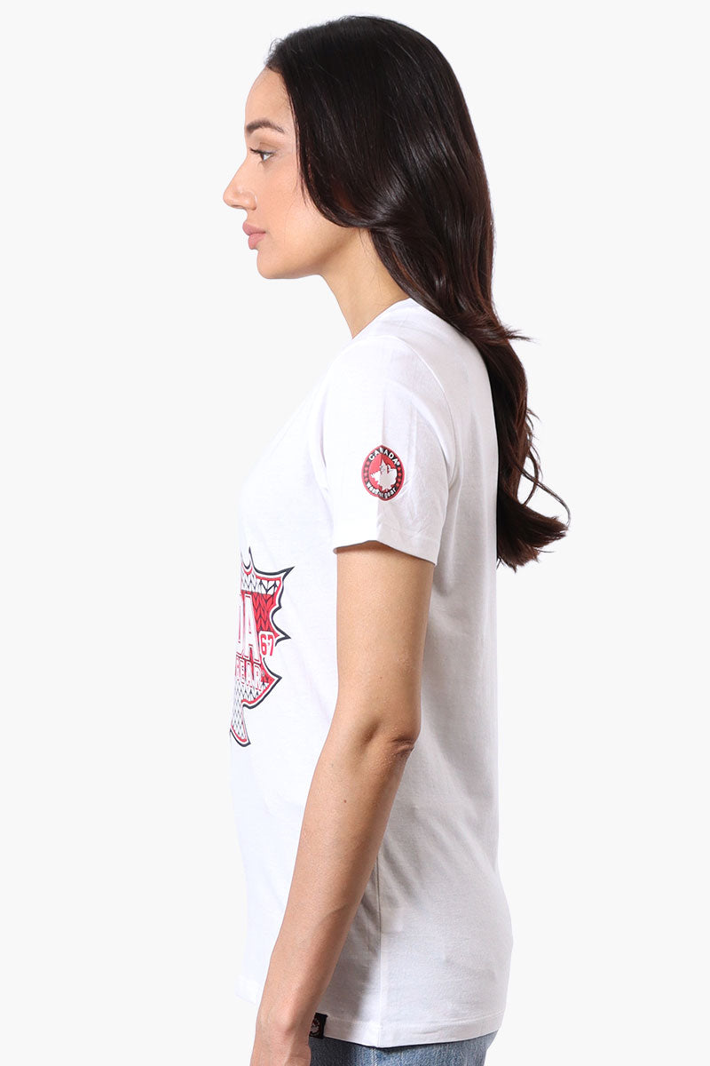 Canada Weather Gear Maple Leaf Print Tee - White - Womens Tees & Tank Tops - Fairweather