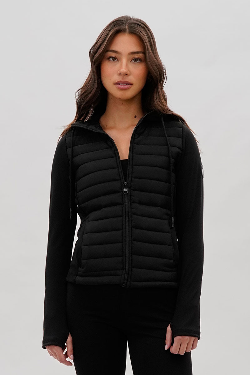 Super Triple Goose Puffer Active Lightweight Jacket - Black - Womens Hoodies & Sweatshirts - Fairweather