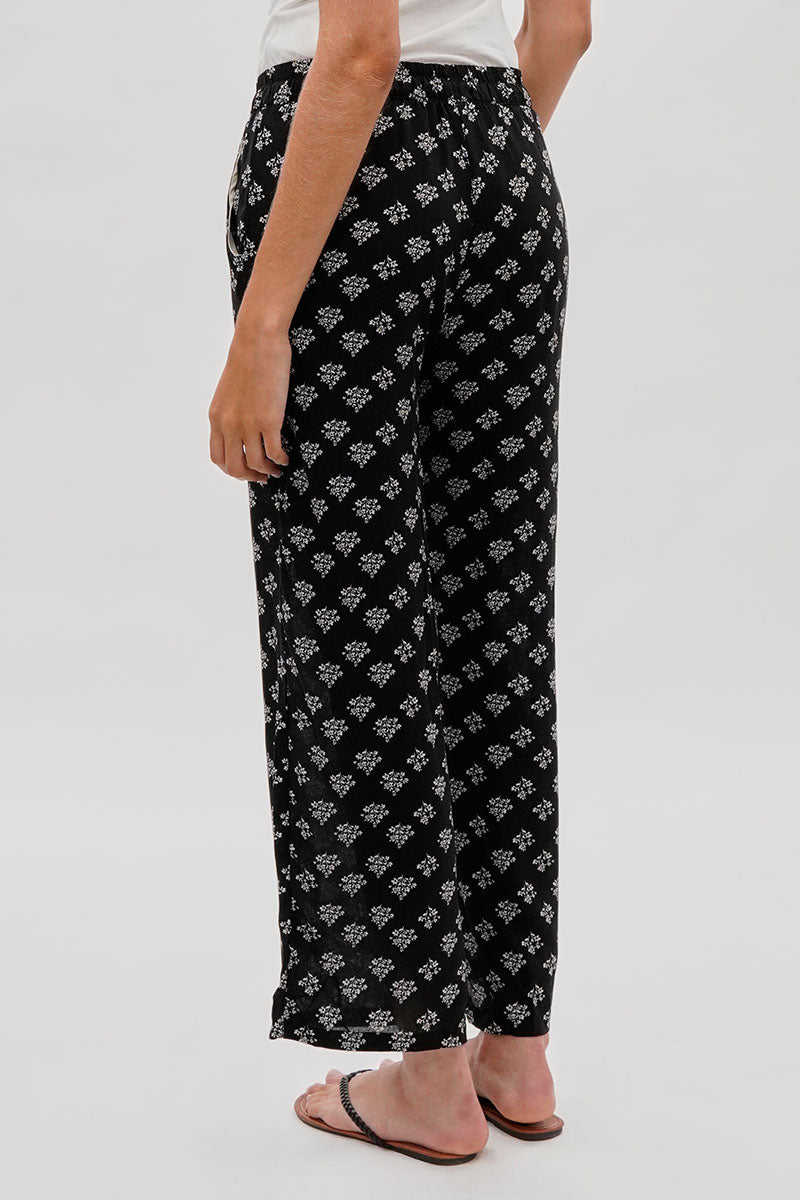 International INC Company Floral Wide Leg Pants - Black - Womens Pants - Fairweather