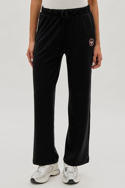 Fahrenheit Wide Leg Drawstring Sweatpants - Black - Womens Joggers & Sweatpants - Fairweather