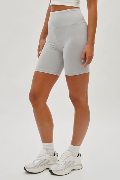 Mikk High-Waisted Biker Shorts - Stone - Womens Shorts & Capris - Fairweather