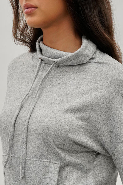 Fahrenheit Cowl Neck Sweatshirt - Grey - Womens Hoodies & Sweatshirts - Fairweather