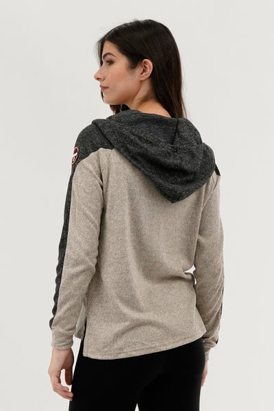Fahrenheit Lightweight Zip Up Hoodie - Cream - Womens Hoodies & Sweatshirts - Fairweather