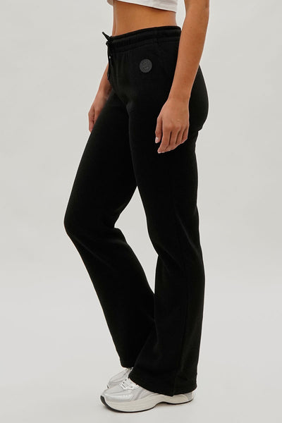 Fahrenheit Wide Leg Drawstring Sweatpants - Black