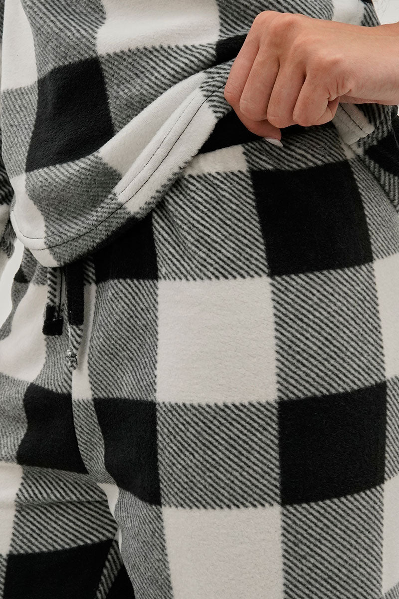 Canada Weather Gear Plaid Print Wide Leg Pajama Pants - White - Womens Pajamas - Fairweather