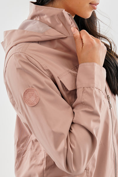Canada Weather Gear Coated Microfibre Zip Up Lightweight Jacket - Pink - Womens Lightweight Jackets - Fairweather