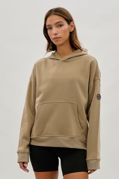 Fahrenheit Drop Shoulder Pullover Hoodie - Camel - Womens Hoodies & Sweatshirts - Fairweather