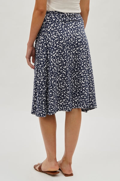 International INC Company Floral Fold Over Skirt - Navy - Womens Skirts - Fairweather