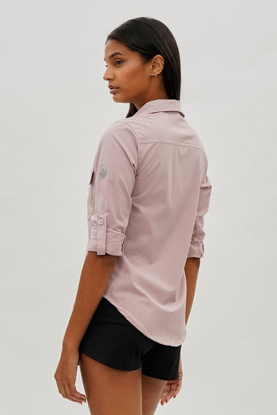 Canada Weather Gear Button Up Ripstop Utility Shirt - Pink - Womens Shirts & Blouses - Fairweather