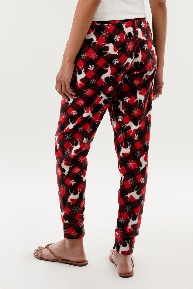 Canada Weather Gear Festive Print Pajama Pants - Red - Womens Pajamas - Fairweather