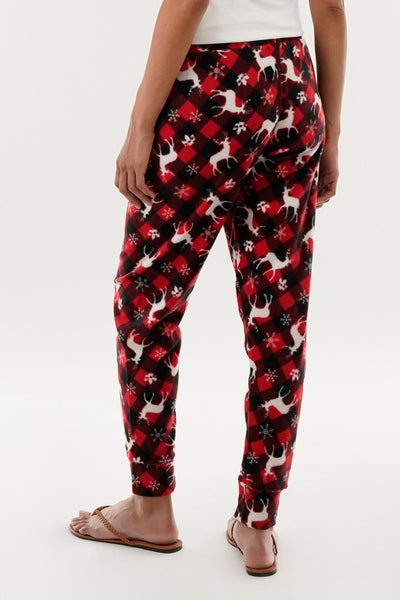 Canada Weather Gear Festive Print Pajama Pants - Red - Womens Pajamas - Fairweather