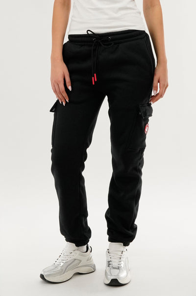 Canada Weather Gear Fleece Cargo Joggers - Black - Womens Joggers & Sweatpants - Fairweather