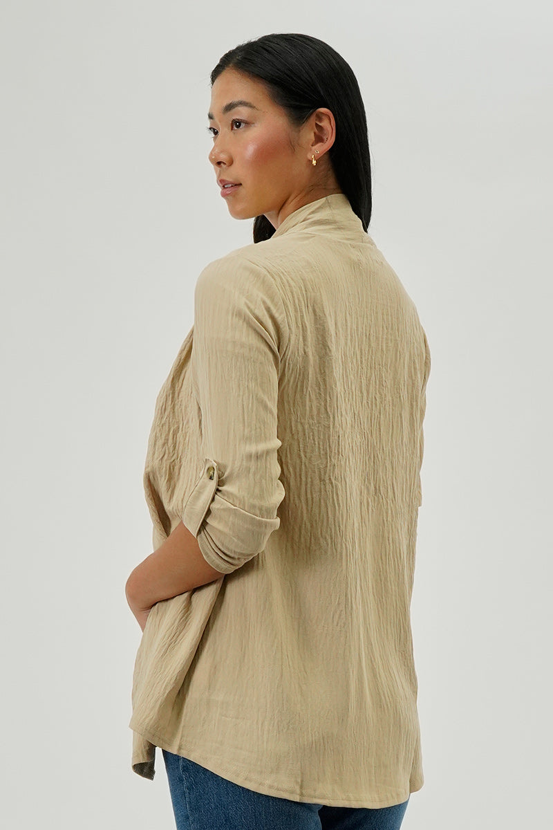 Urbanology Lightweight Wrap Cardigan - Cream - Womens Cardigans - Fairweather