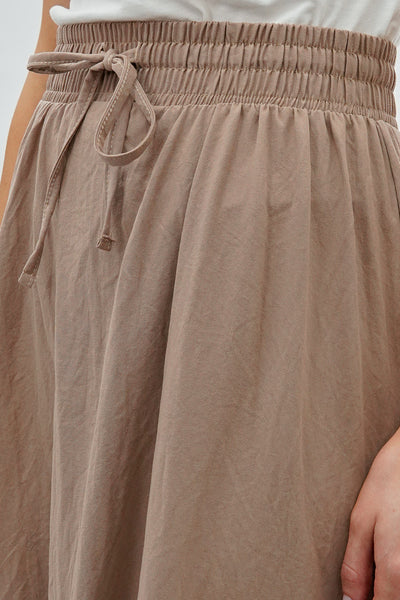Runaway Bay Tiered Cinched Skirt - Taupe - Womens Skirts - Fairweather
