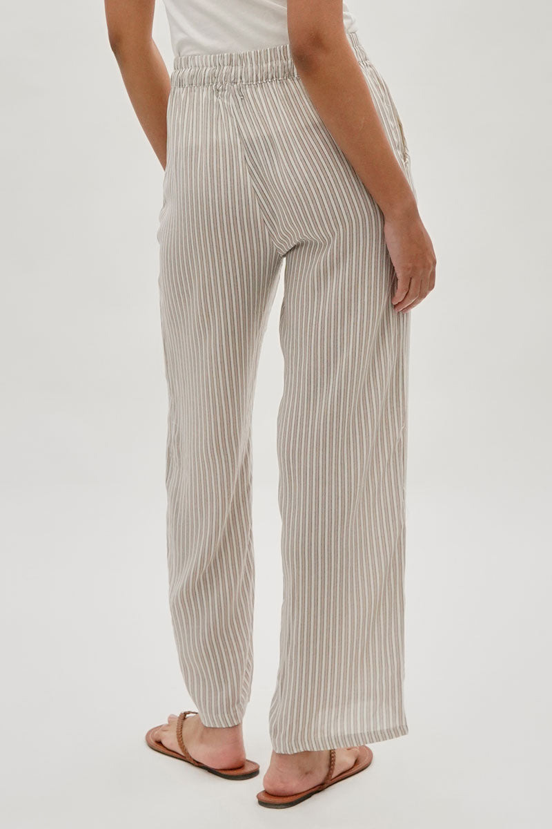 International INC Company Striped Wide Leg Pants - Beige - Womens Pants - Fairweather