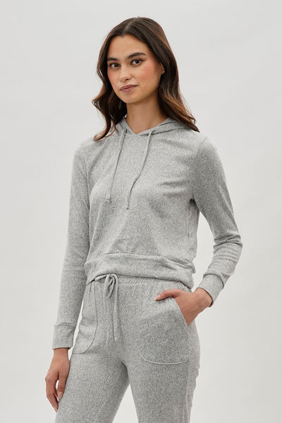 Fahrenheit Cropped Pullover Hoodie - Grey - Womens Hoodies & Sweatshirts - Fairweather