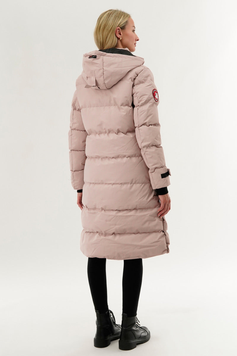 Canada Weather Gear Quilted Maxi Parka Jacket - Pink - Womens Parka Jackets - Fairweather