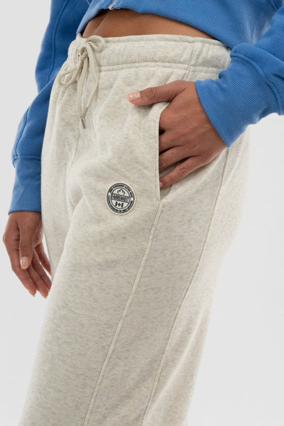Fahrenheit Wide Leg Fleece Sweatpants - Beige - Womens Joggers & Sweatpants - Fairweather