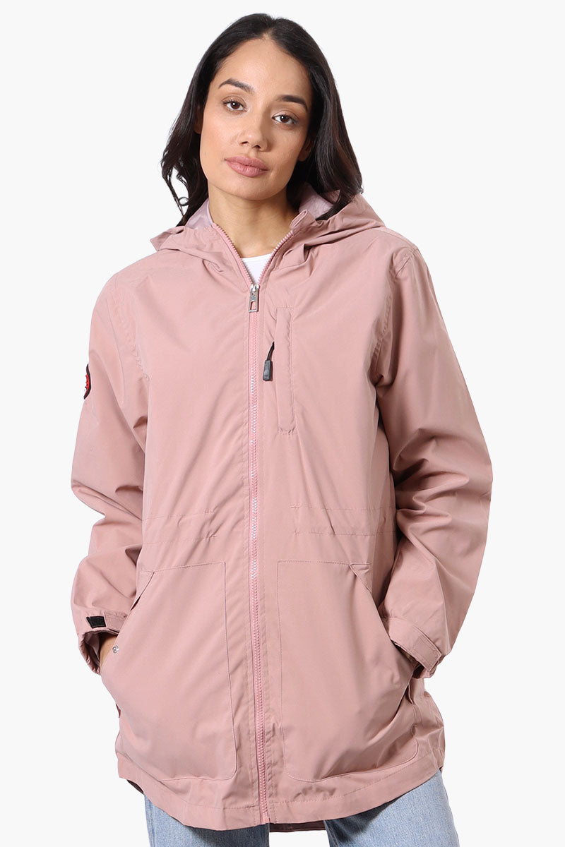 Canada Weather Gear Coated Microfiber Hooded Lightweight Jacket - Pink - Womens Lightweight Jackets - Fairweather