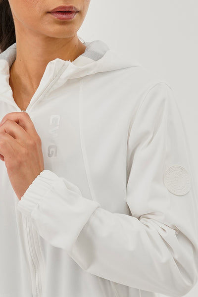 Canada Weather Gear Hooded Zip Up Lightweight Jacket - White - Womens Lightweight Jackets - Fairweather
