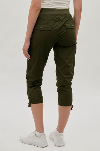 International INC Company Tie Waist Cargo Capris - Olive - Womens Shorts & Capris - Fairweather