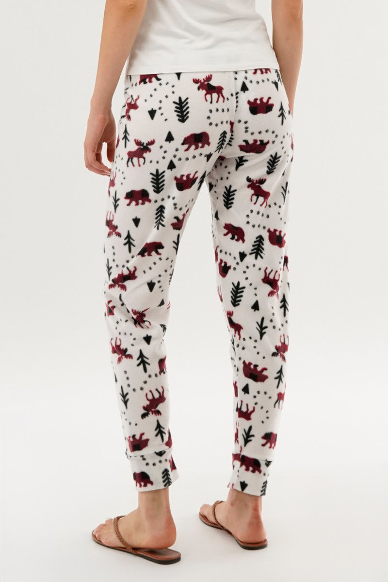 Canada Weather Gear Winter Print Pajama Pants - White - Womens Pajamas - Fairweather