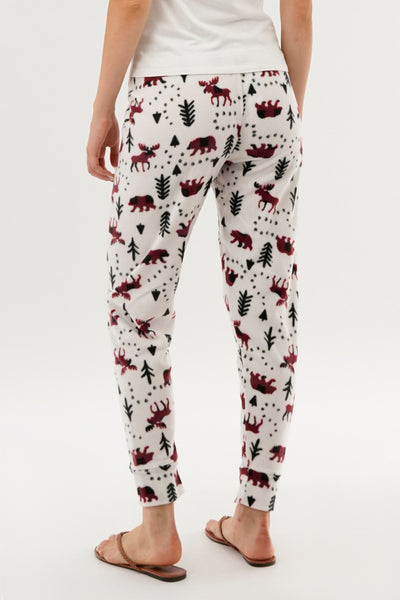 Canada Weather Gear Winter Print Pajama Pants - White - Womens Pajamas - Fairweather