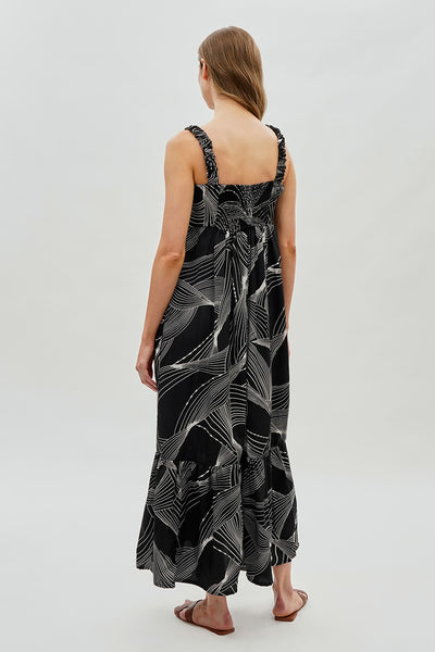 Beechers Brook Ruched Strap Maxi Dress - Black - Womens Maxi Dresses - Fairweather