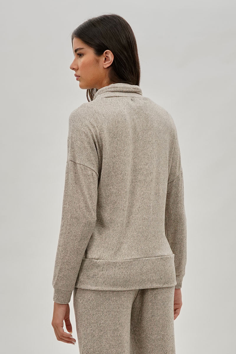Fahrenheit Cowl Neck Sweatshirt - Cream - Womens Hoodies & Sweatshirts - Fairweather