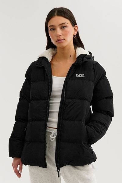 Super Triple Goose Colour Block Bomber Jacket - Black - Womens Bomber Jackets - Fairweather